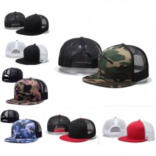 Baseball Caps Plain Snapback Adjustable Flat Hip Hop Hats Mesh Solid New  eb-46867712
